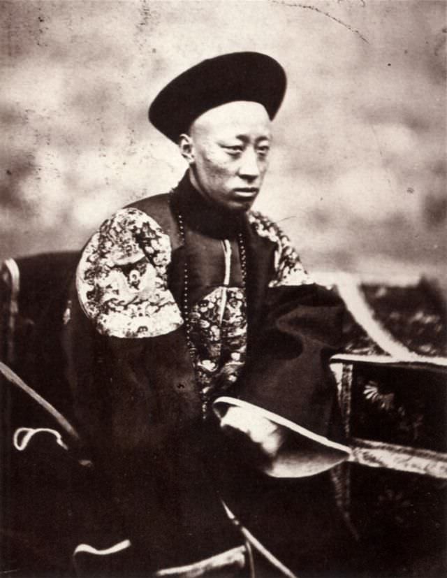 Prince Kung after formally offering the Qing Dynasty’s Surrender to the allies, Peking, November 4, 1860