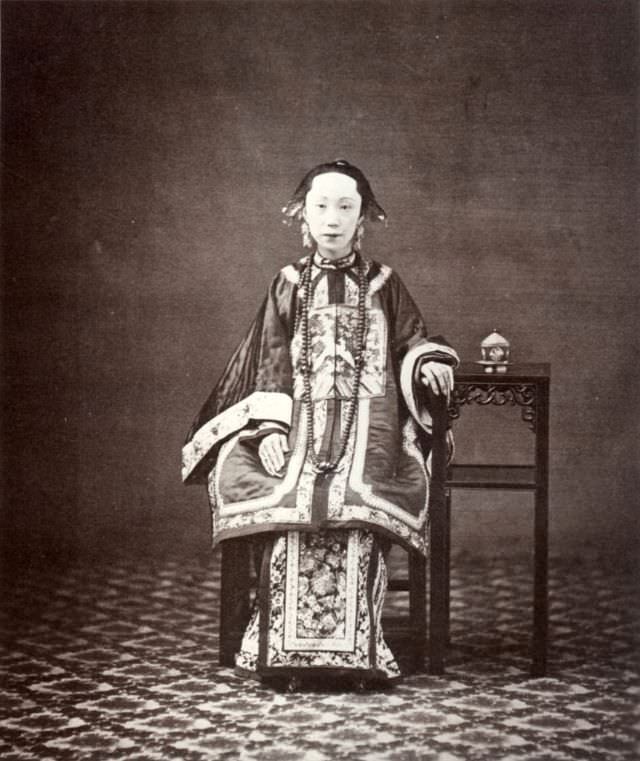 Wife of a mandarin, Canton, 1861