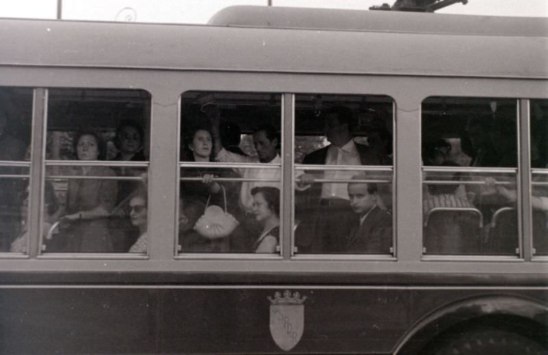 Bus travel,1956