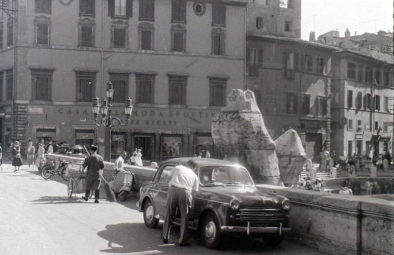 At the Trevi Fountain,1956