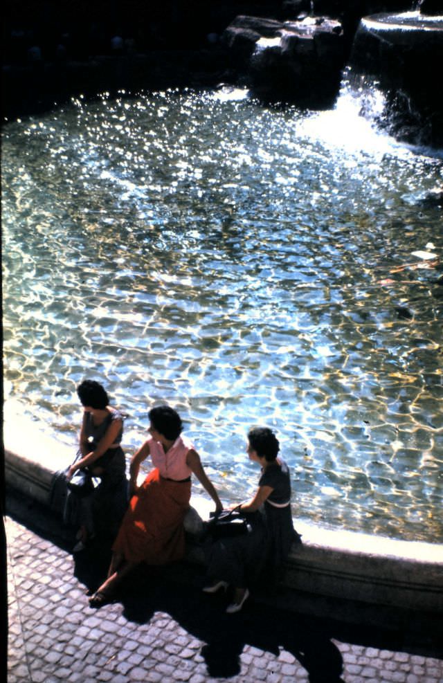 At the Trevi Fountain,1956