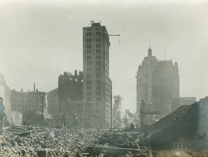 Dynamiting The Examiner Building.