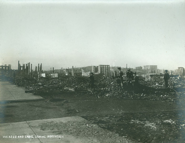 Van Ness and Grove, Looking Northeast.