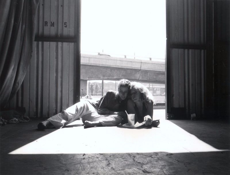 Girls take a break from a Tumbleweed rehearsal at The Farm, 1499 Potrero, San Francisco, 1976