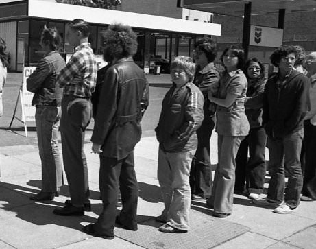 People Lining up for Star Wars at the Coronet Theatre in San Francisco, 1977