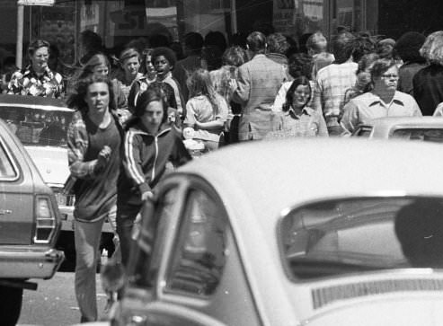 People Lining up for Star Wars at the Coronet Theatre in San Francisco, 1977