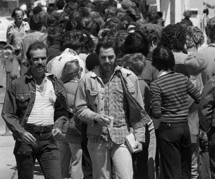 People Lining up for Star Wars at the Coronet Theatre in San Francisco, 1977