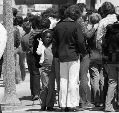 People Lining up for Star Wars at the Coronet Theatre in San Francisco, 1977