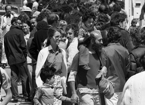 People Lining up for Star Wars at the Coronet Theatre in San Francisco, 1977