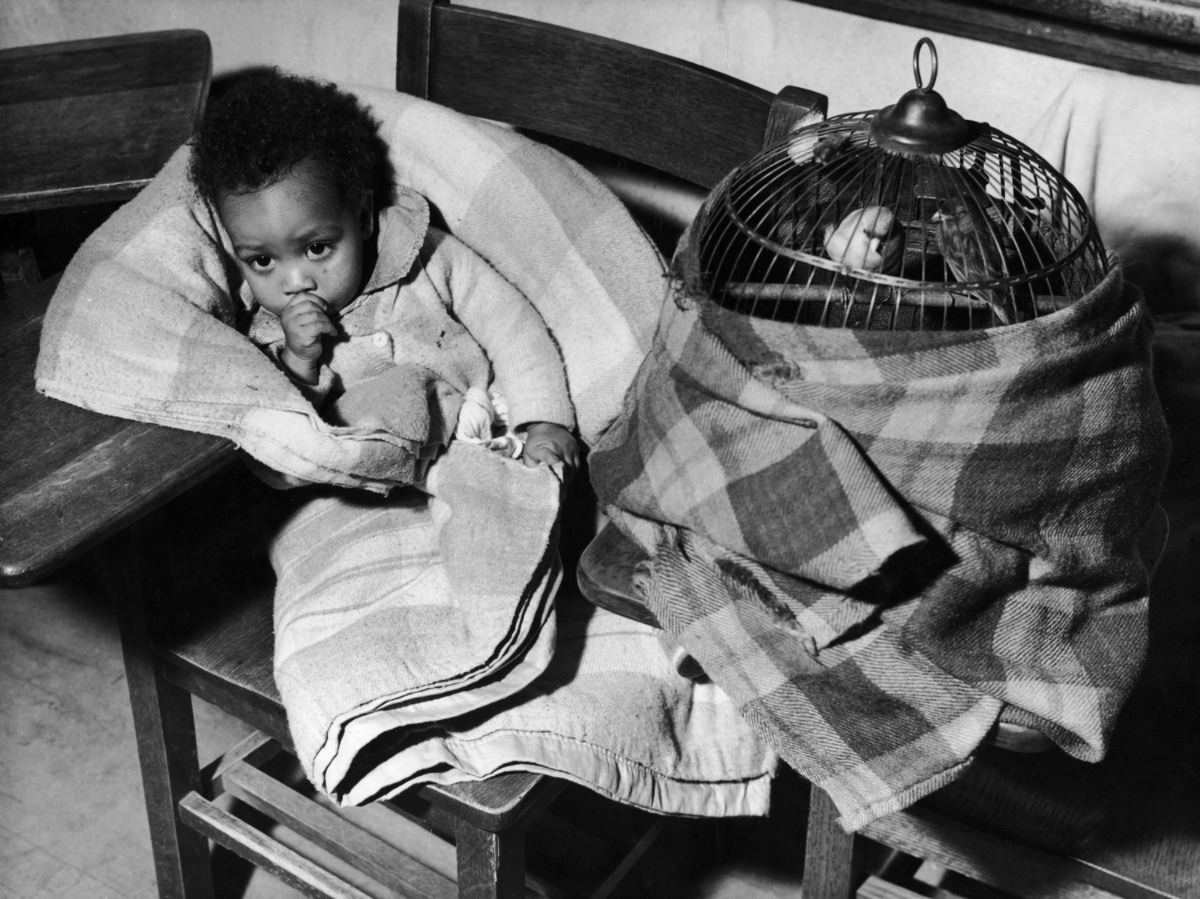 A young child displaced in Louisville, Kentucky, at the time of the Great Ohio River Flood of 1937.