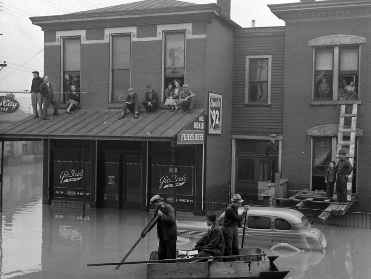 The Great Ohio River Flood, Louisville, Kentucky, 1937.