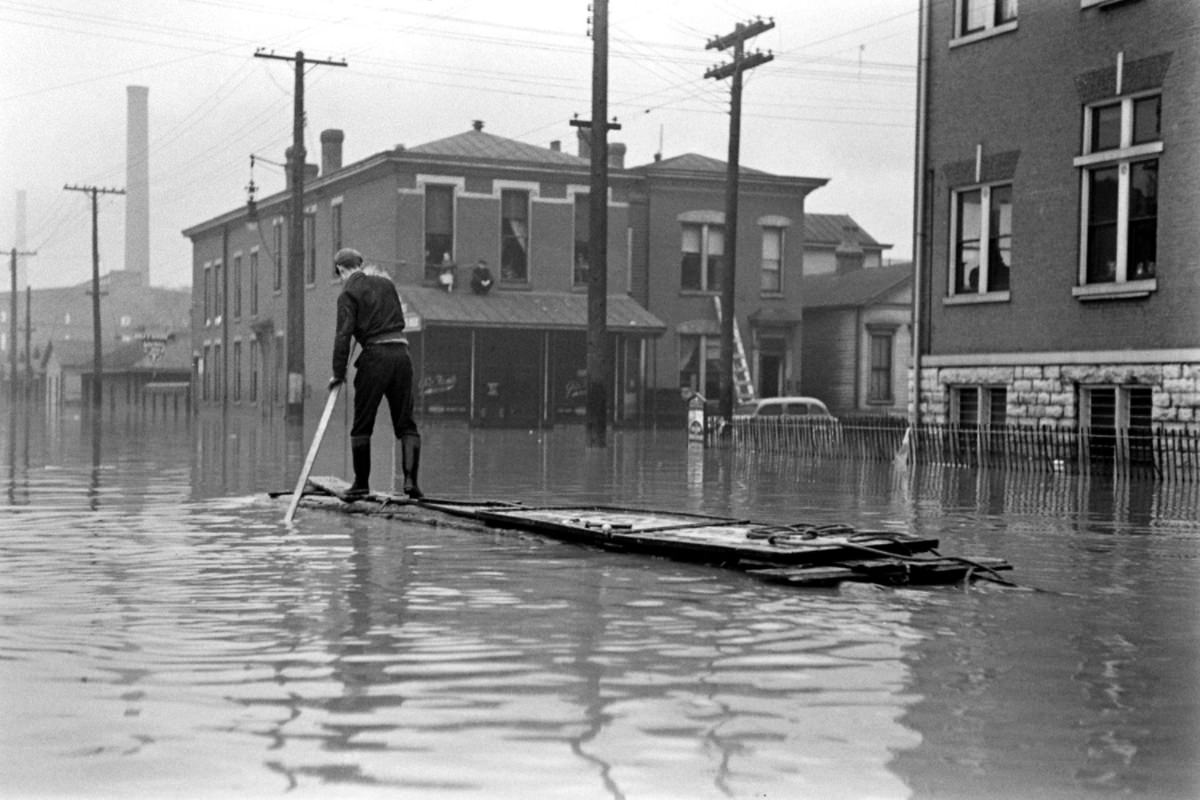 The Great Ohio River Flood, Louisville, Kentucky, 1937.