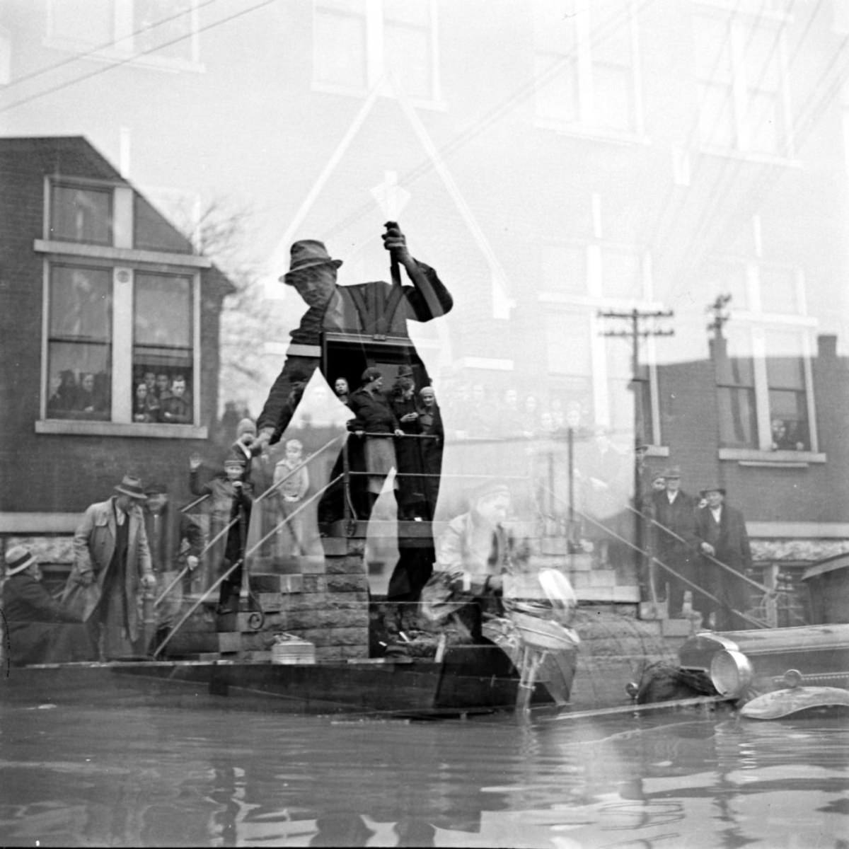 The Great Ohio River Flood, Louisville, Kentucky, 1937.