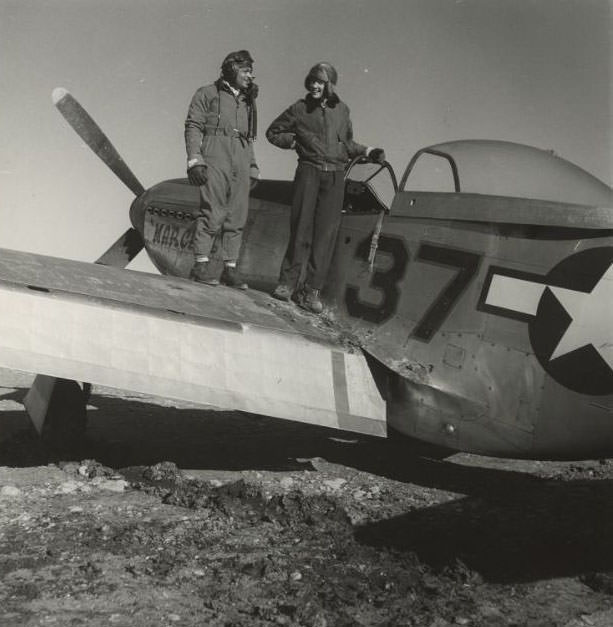 Toni Frissell with Major George S. "Spanky" Roberts