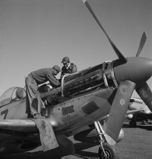 Tuskegee airmen Marcellus G. Smith and Roscoe C. Brown