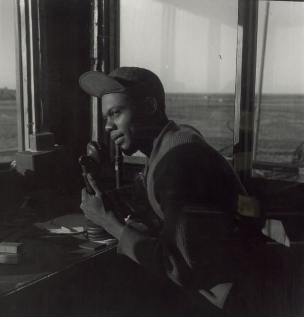 Sgt. William P. Bostic, 301st F.S. in control tower