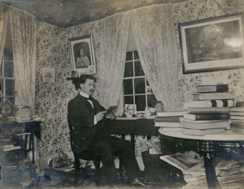 Man reading by window