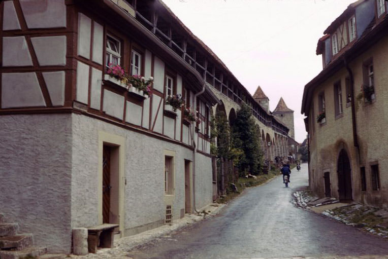 Street scene in Rothenburg ob der Tauber, 1960s