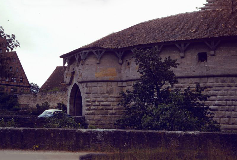 The Spital Bastion, Rothenburg ob der Tauber, 1960s