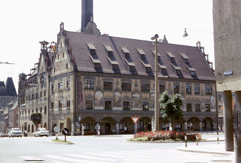 The town hall in Ulm, 1960s