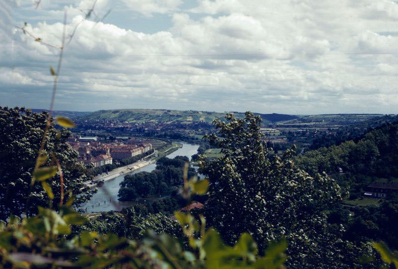 View from the Marienberg Fortress, Würzburg, 1960s
