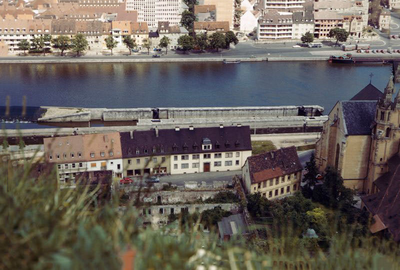 View from the Marienberg Fortress, Würzburg, 1960s
