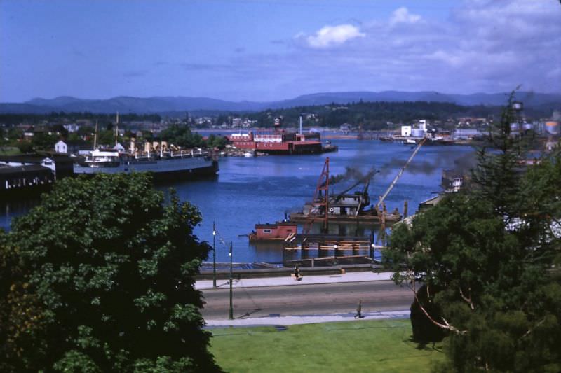 Victoria. Harbor from room in Empress Hotel, 1947