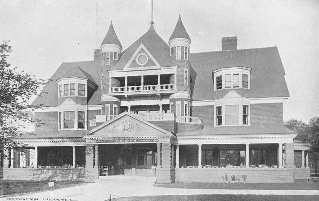 The Wisconsin State Building at the World's Columbian Exposition in Chicago, Illinois, 1893.