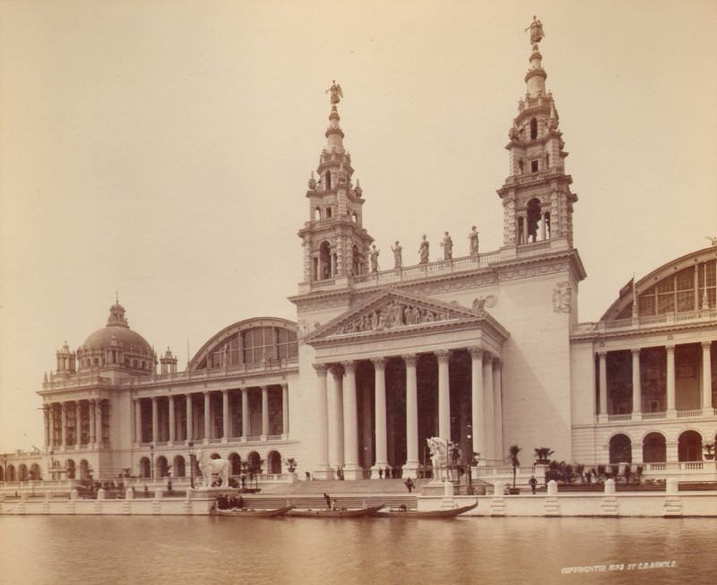 East portal of Machinery Hall, World's Columbian Exposition, Chicago, 1893