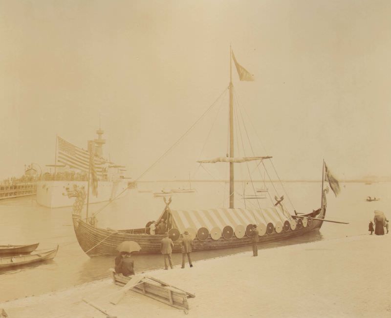Viking ship from Norway, World's Columbian Exposition, Chicago, 1893