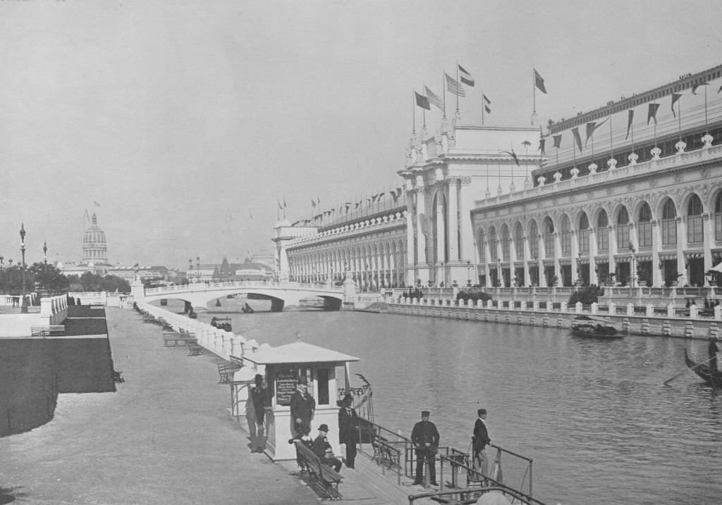 East Plaza Of The Electricity Buildings at The World's Columbian Exposition, 1893