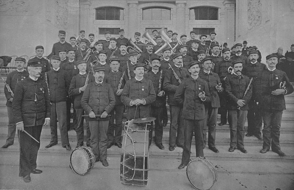 The famous Elgin Band at the World's Columbian Exposition in Chicago, Illinois, 1893.