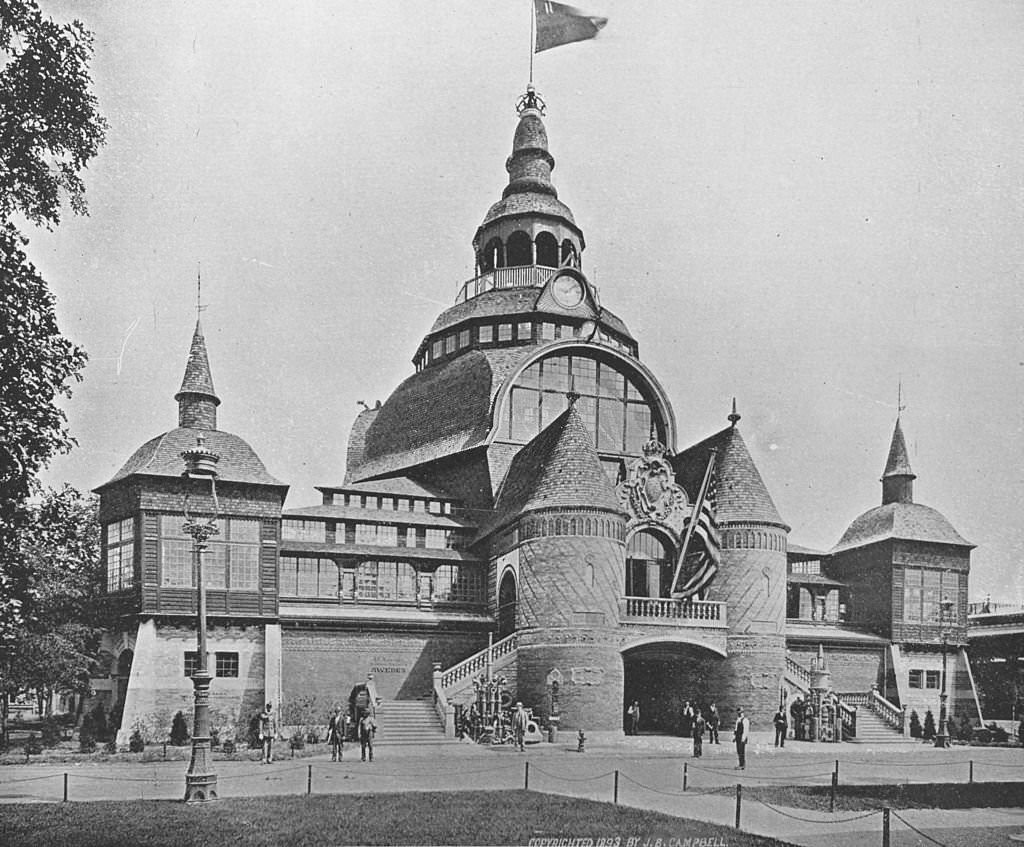The building erected by Sweden at the World's Columbian Exposition in Chicago, 1893.