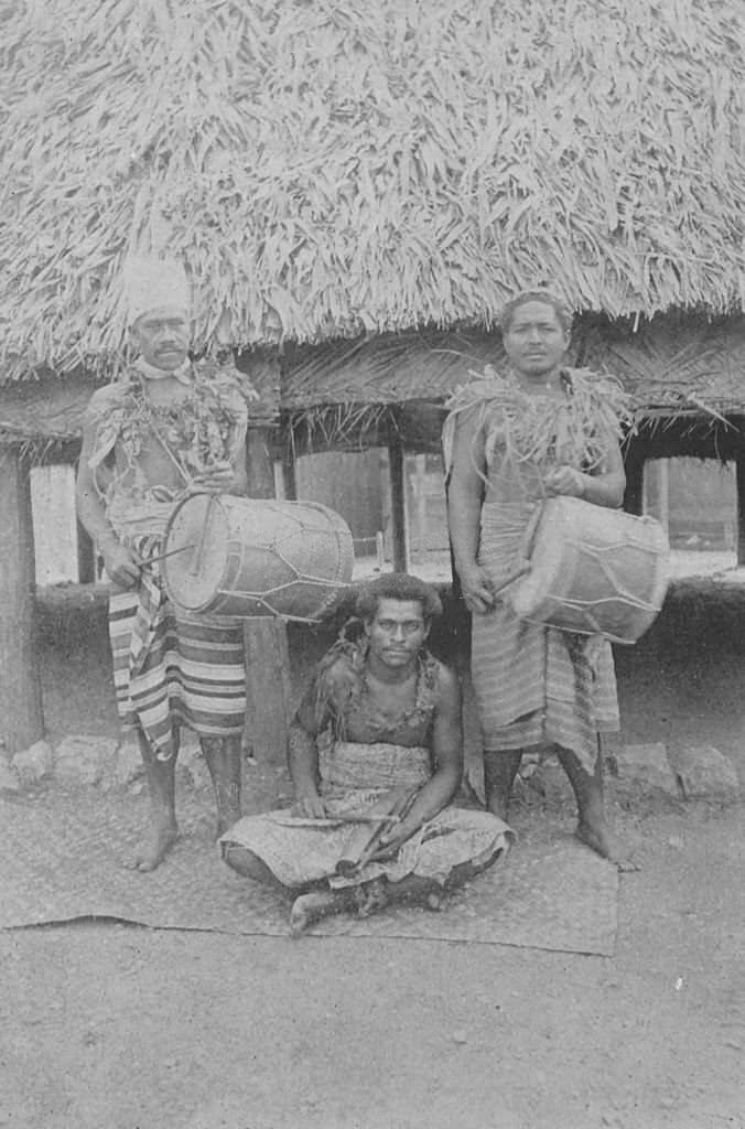 A group of South Sea Island Musicians at the Midway Plaisance during the World's Columbian Exposition in Chicago, 1893.