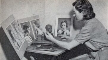 Child's Face in a Doll