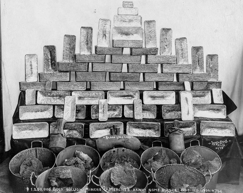 $1,250,000 in gold bullion at the Miners and Merchants Bank. 1906.
