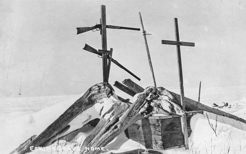 An Eskimo grave.