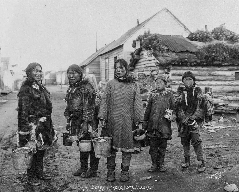 Eskimo berry pickers.