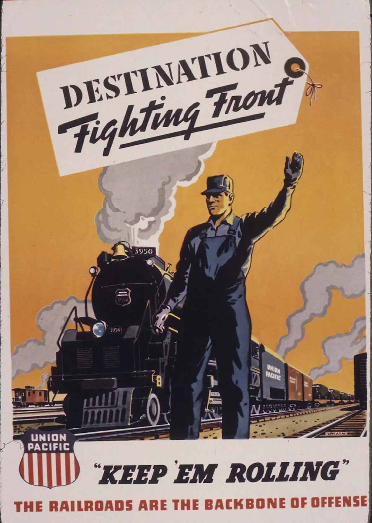 A propaganda poster during World War Two.
