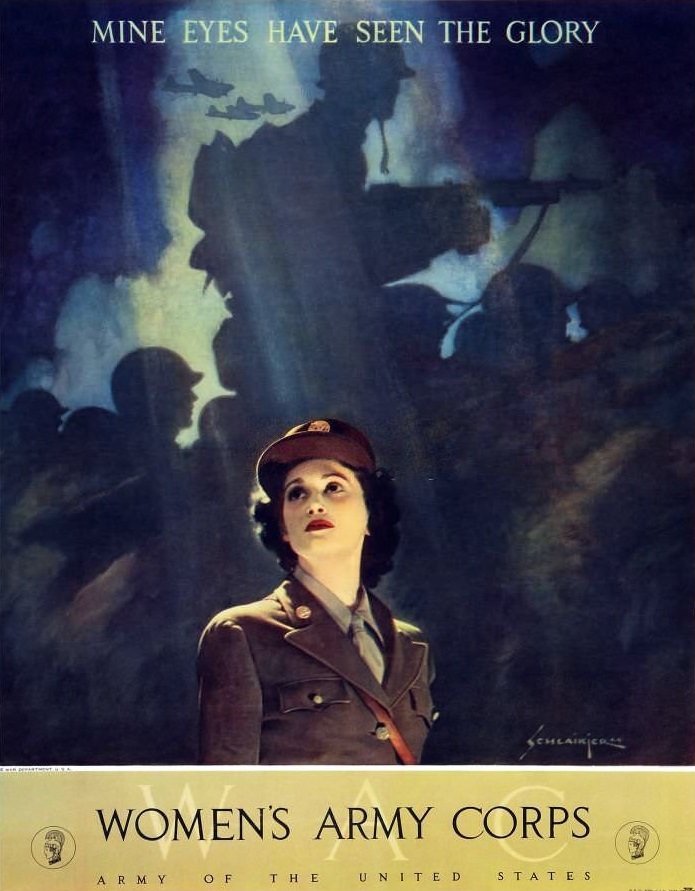 World War Ii Women's Army Corps (wacs) Recruitment Poster Art, poster, 1943.