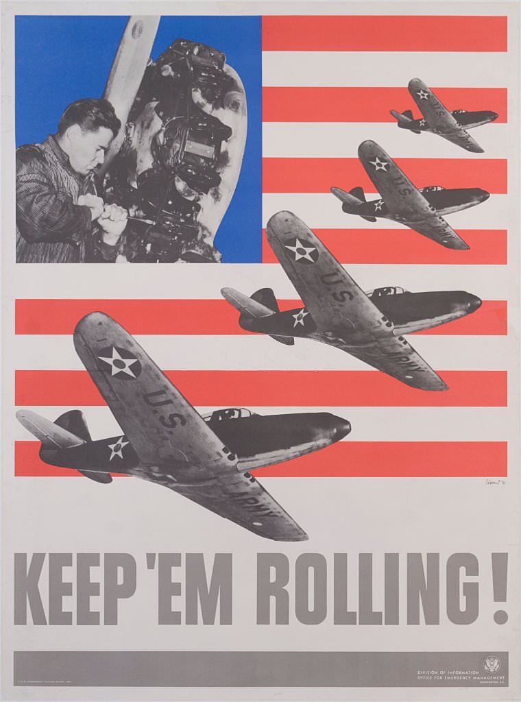 Keep 'em Rolling! Poster by Leo Lionni.
