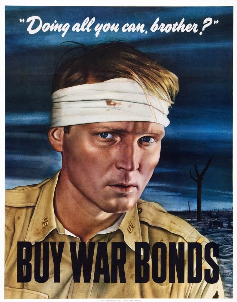 World War Ii War Bonds Poster Art, poster, 1943.