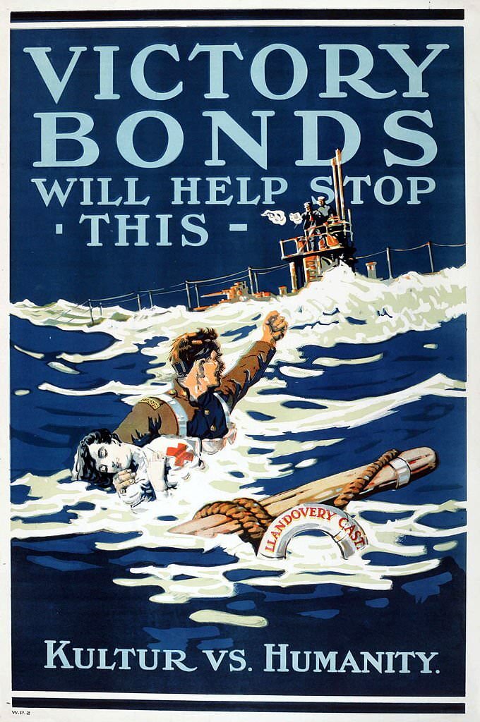 WWII poster "Victory Bonds Will Help Stop This"