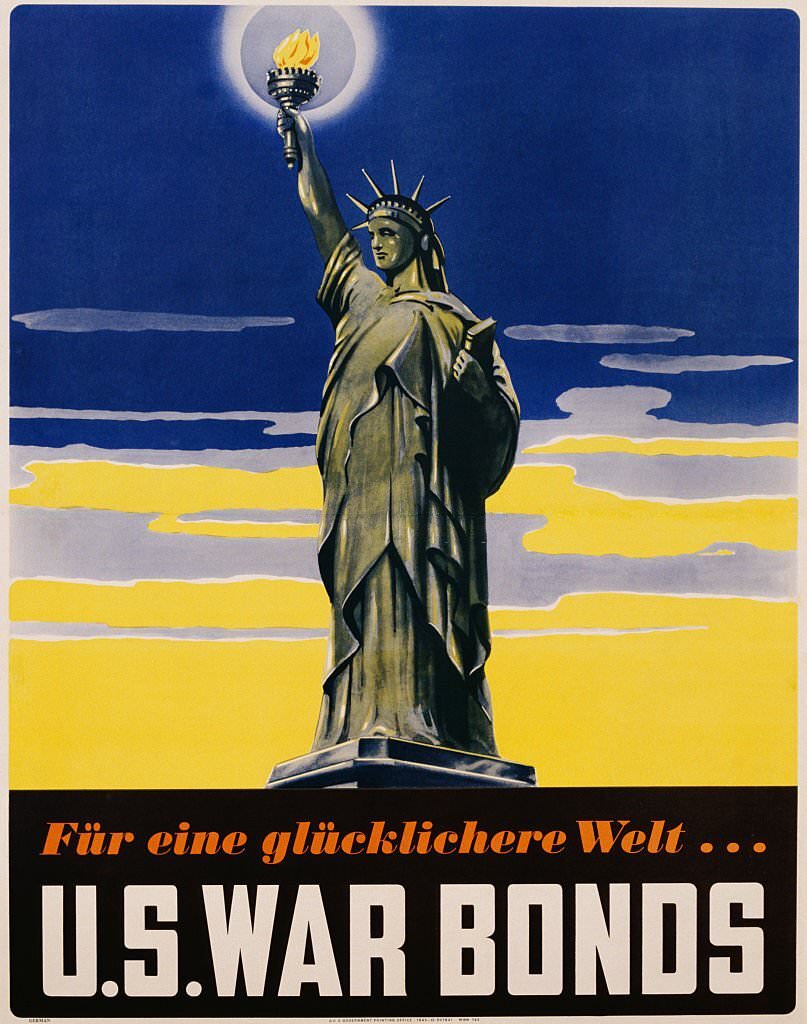 Fur Eine Glucklichere Welt ... U.S. War Bonds Poster