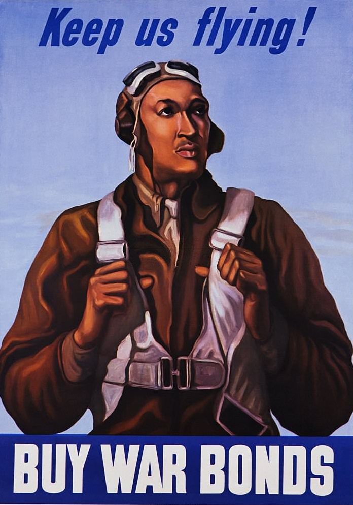 Keep Us Flying! Buy War Bonds Tuskeegee Airmen Poster.