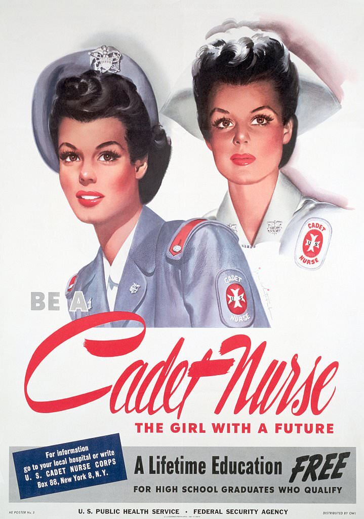 World War II Nurse Recruiting Poster by Jon Whitcomb.
