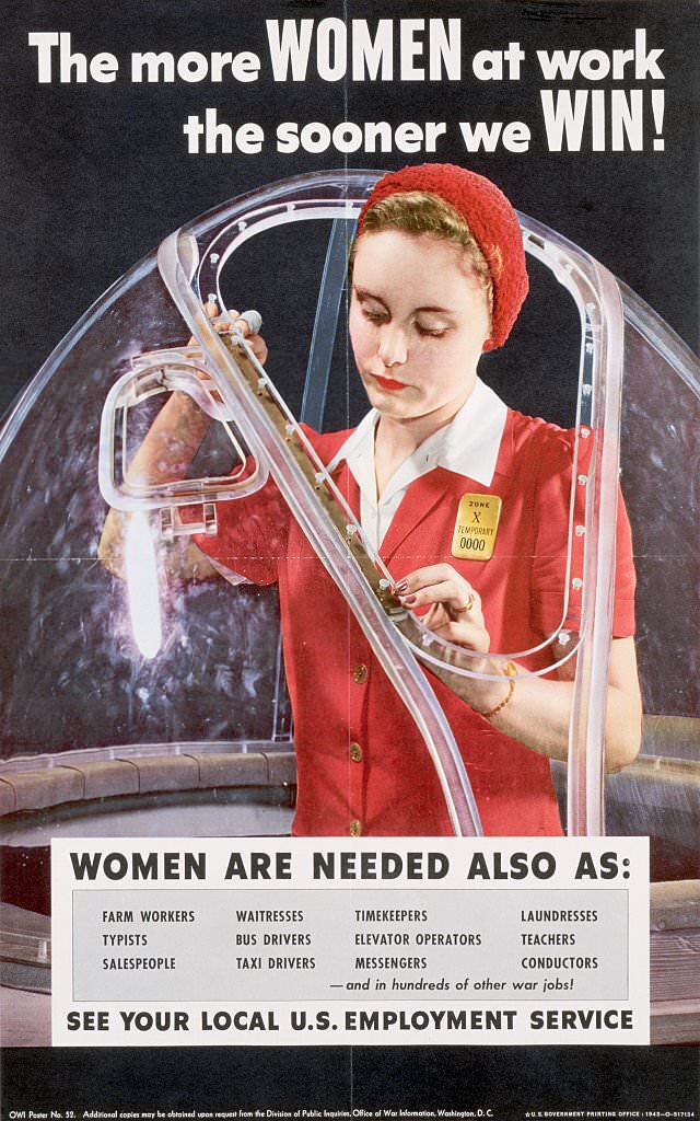 World War II Poster Recruiting Women to Work