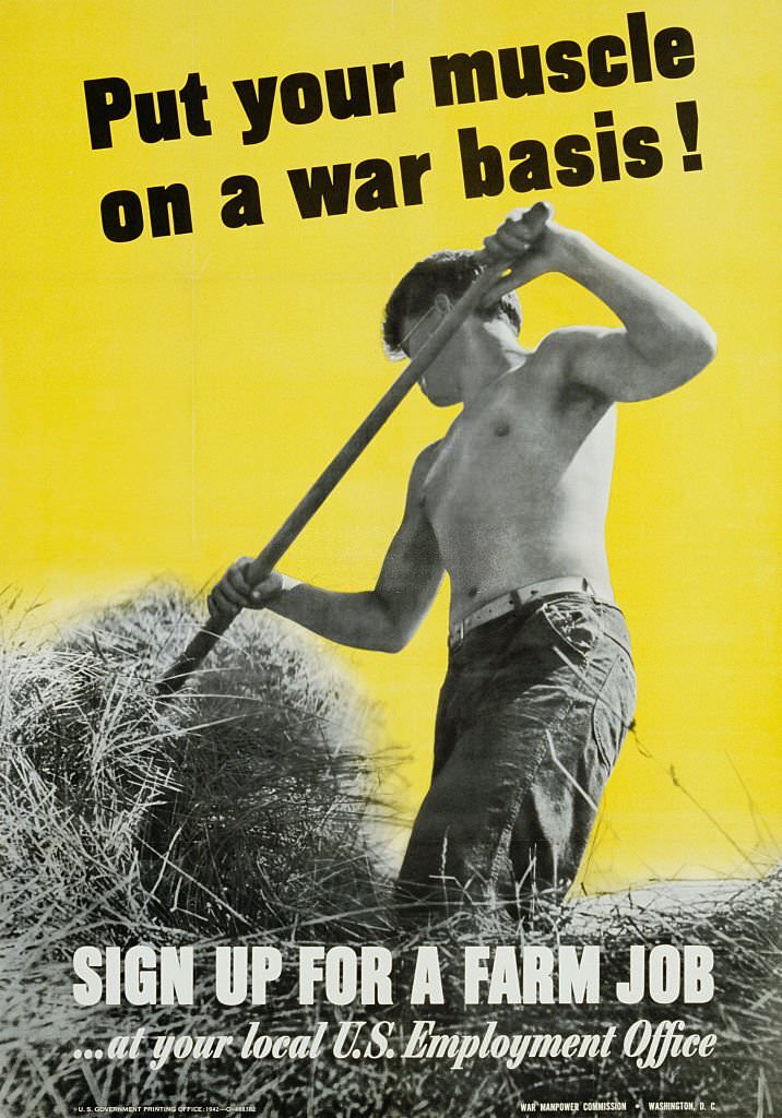 Put Your Muscle on a War Basis! Poster