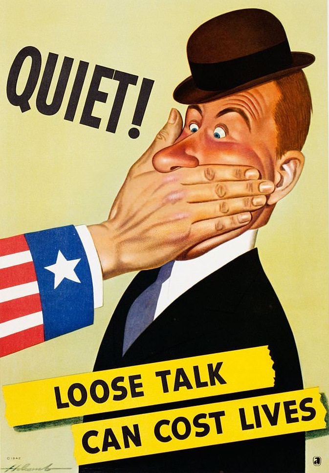 Quiet! Loose Talk Can Cost Lives Poster by Holcomb