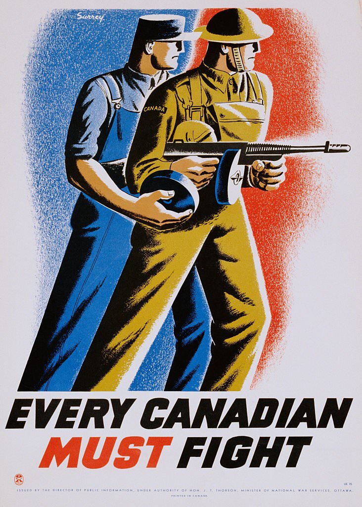 Every Canadian Must Fight Poster by Philip Surrey